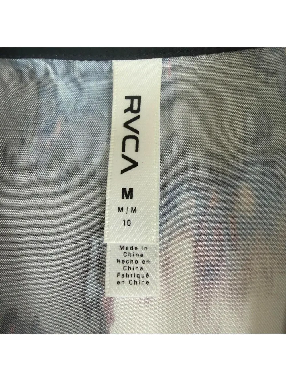 RVCA Sleeveless Collared Button Front Dress Tunic Abstract Print Size M - Picture 4 of 4